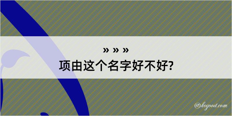 项由这个名字好不好?