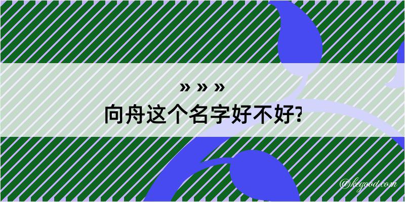 向舟这个名字好不好?