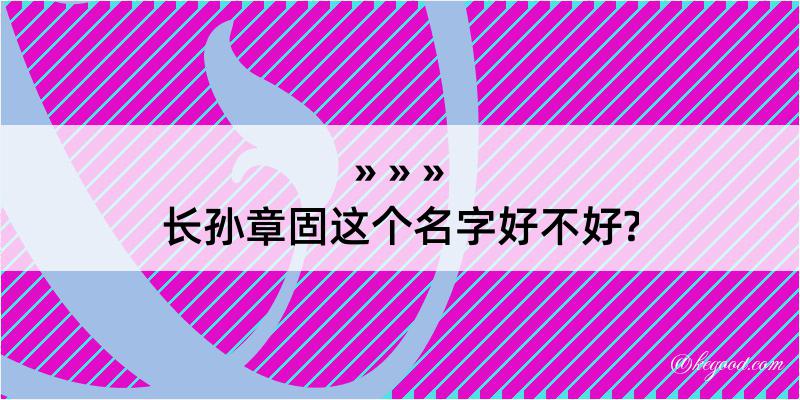 长孙章固这个名字好不好?