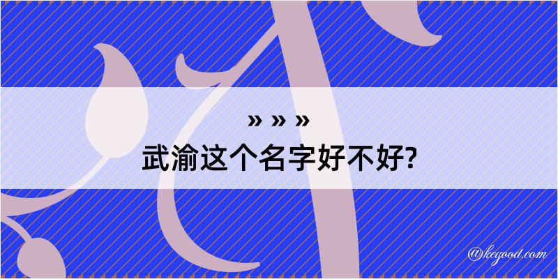 武渝这个名字好不好?