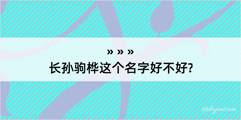 长孙驹桦这个名字好不好?