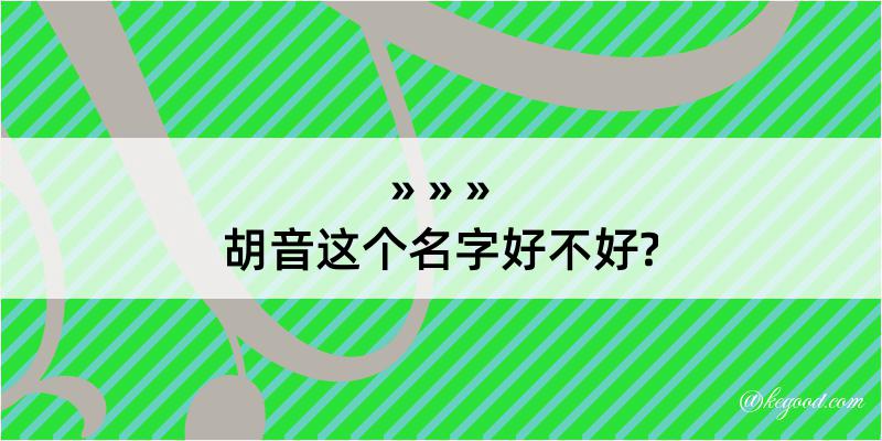 胡音这个名字好不好?