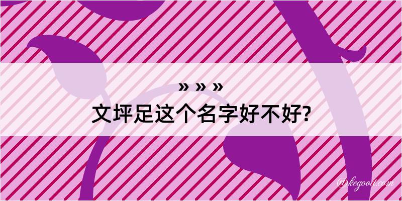 文坪足这个名字好不好?