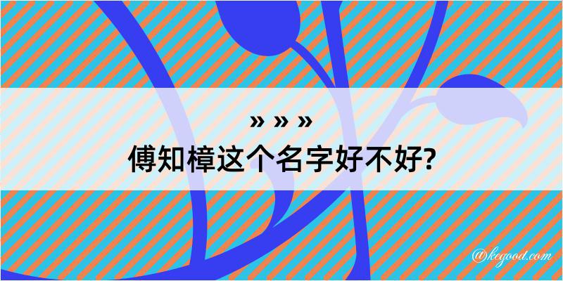 傅知樟这个名字好不好?