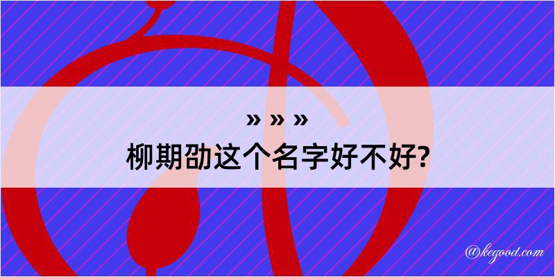 柳期劭这个名字好不好?