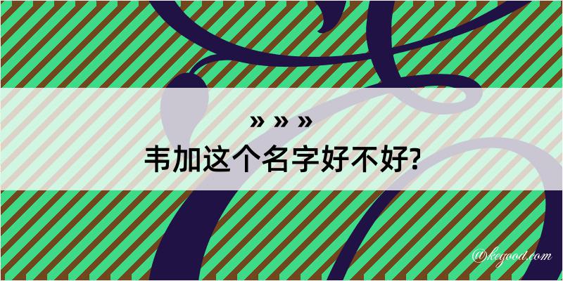 韦加这个名字好不好?