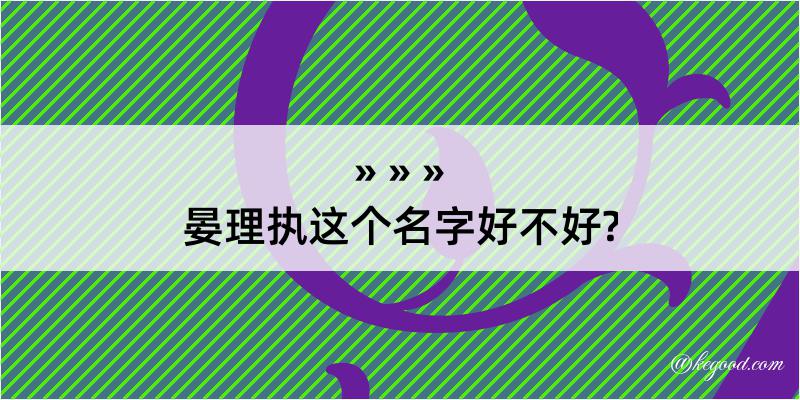 晏理执这个名字好不好?