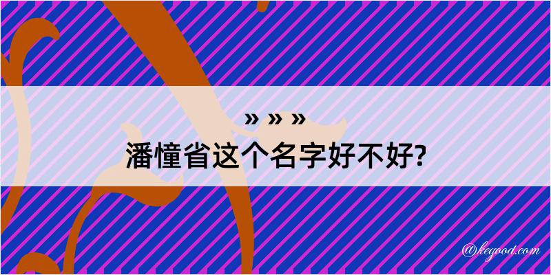 潘憧省这个名字好不好?