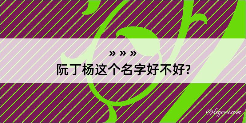 阮丁杨这个名字好不好?