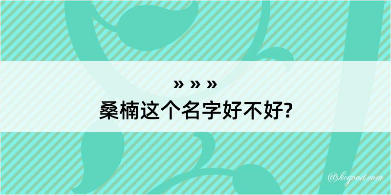 桑楠这个名字好不好?