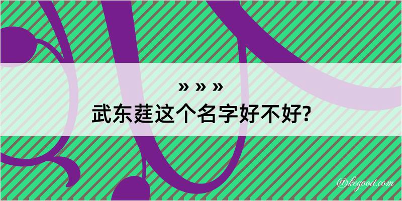 武东莛这个名字好不好?