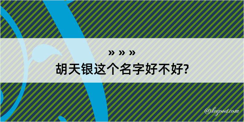 胡天银这个名字好不好?