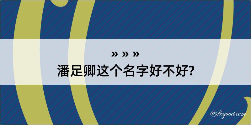 潘足卿这个名字好不好?