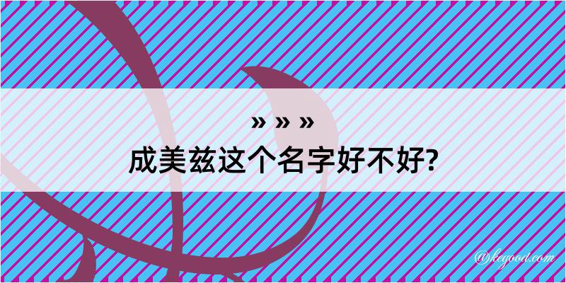 成美兹这个名字好不好?