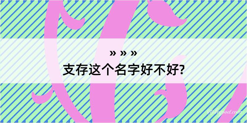 支存这个名字好不好?