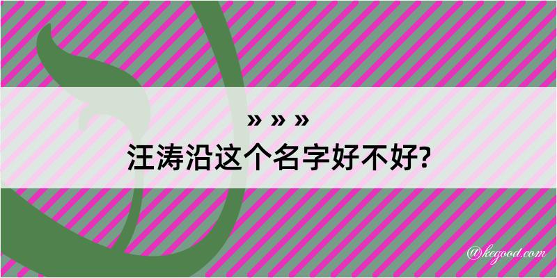 汪涛沿这个名字好不好?