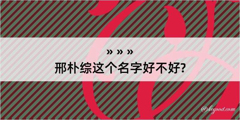 邢朴综这个名字好不好?