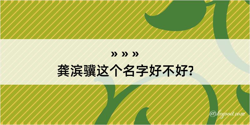 龚滨骥这个名字好不好?