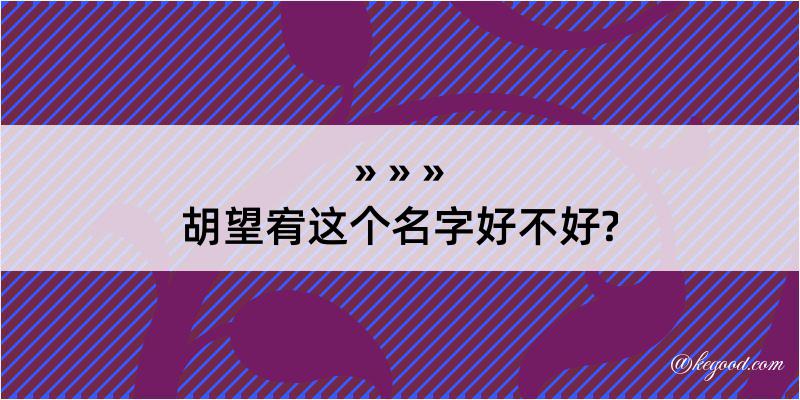 胡望宥这个名字好不好?