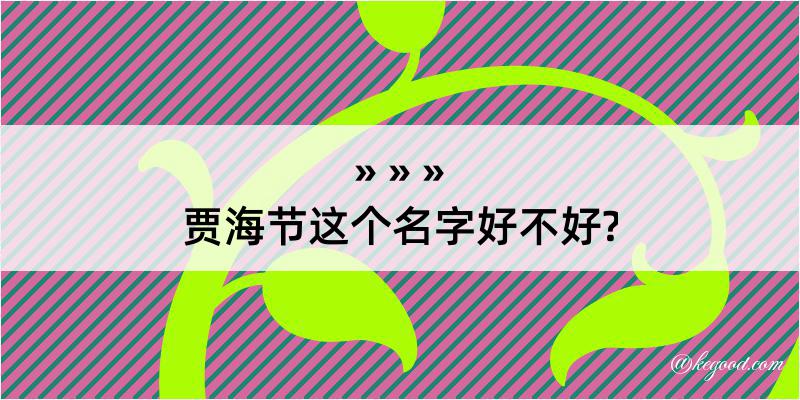 贾海节这个名字好不好?