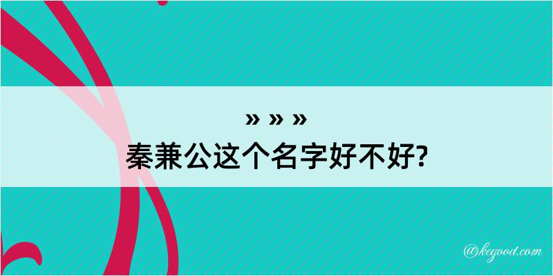 秦兼公这个名字好不好?