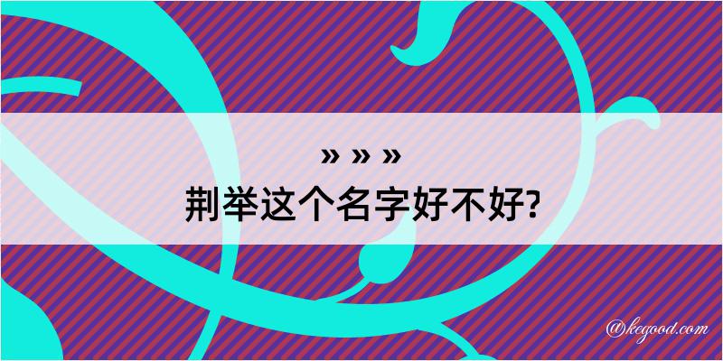 荆举这个名字好不好?