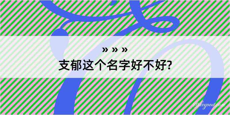 支郁这个名字好不好?