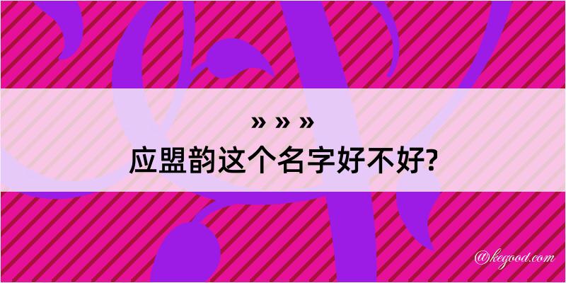 应盟韵这个名字好不好?