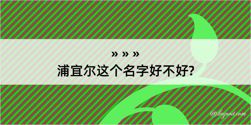 浦宜尔这个名字好不好?