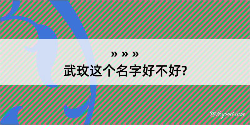 武玫这个名字好不好?