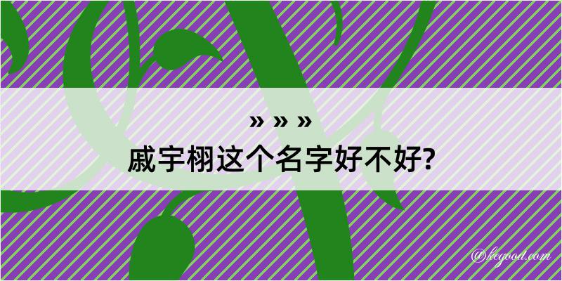 戚宇栩这个名字好不好?