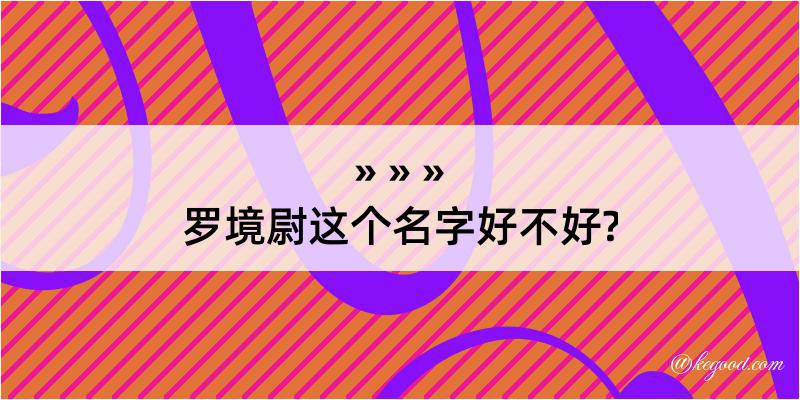 罗境尉这个名字好不好?