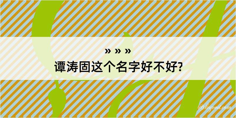 谭涛固这个名字好不好?