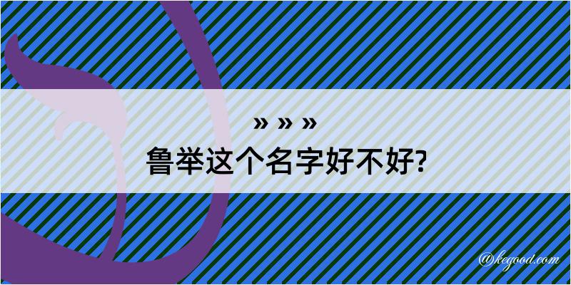 鲁举这个名字好不好?