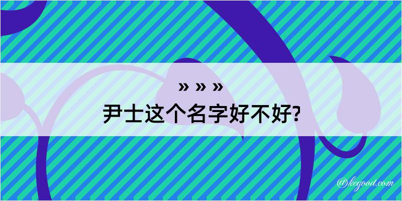 尹士这个名字好不好?