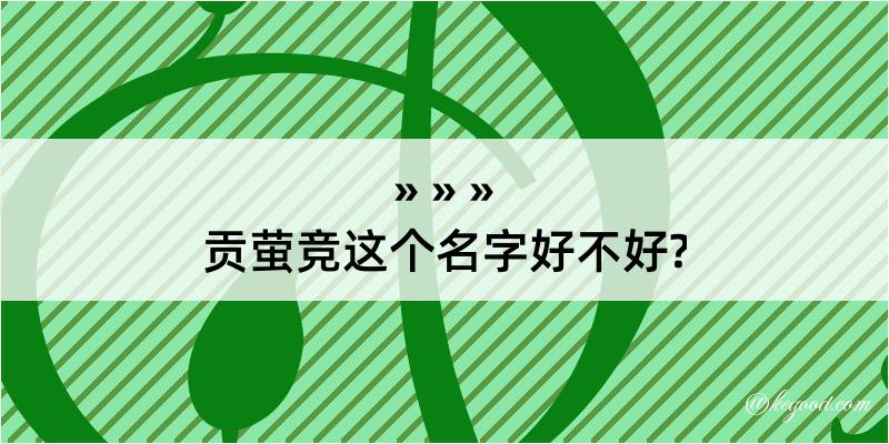 贡萤竞这个名字好不好?