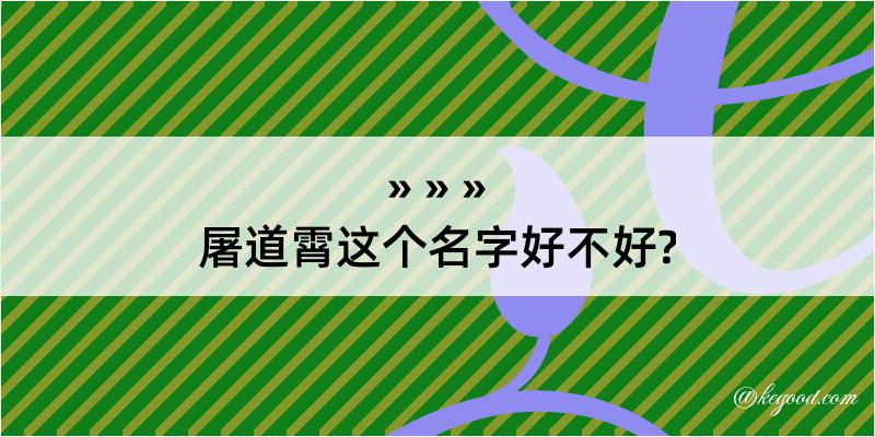 屠道霄这个名字好不好?