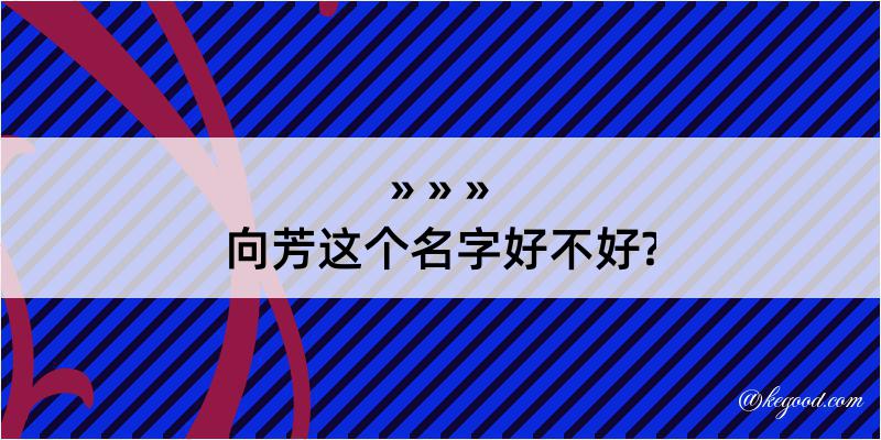 向芳这个名字好不好?