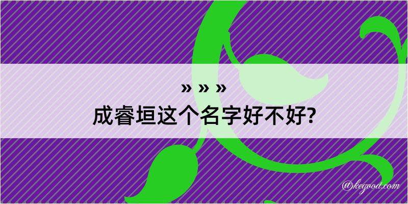 成睿垣这个名字好不好?