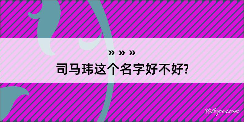 司马玮这个名字好不好?