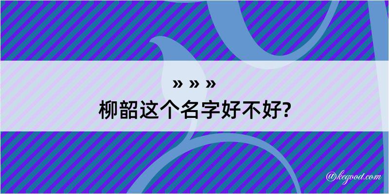 柳韶这个名字好不好?