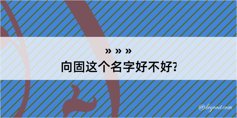 向固这个名字好不好?