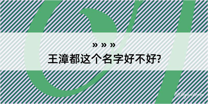 王漳都这个名字好不好?