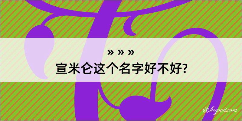 宣米仑这个名字好不好?