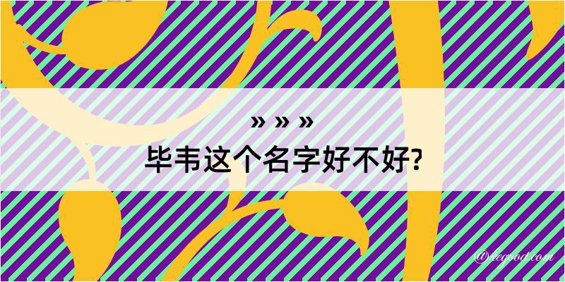 毕韦这个名字好不好?