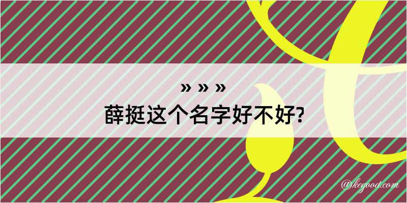 薛挺这个名字好不好?