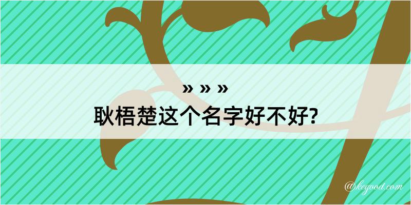 耿梧楚这个名字好不好?