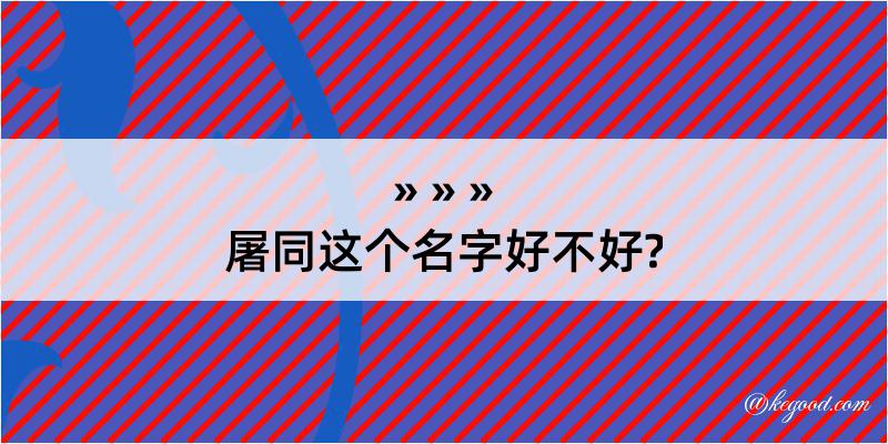 屠同这个名字好不好?