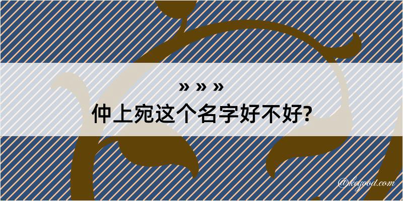 仲上宛这个名字好不好?