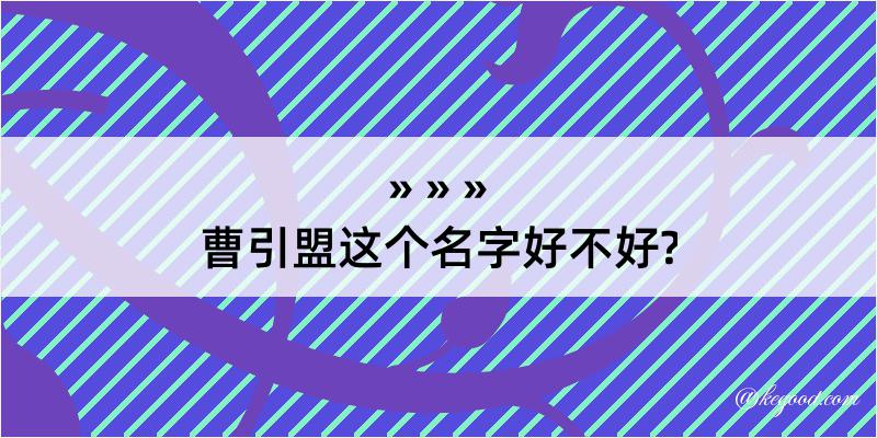 曹引盟这个名字好不好?